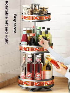 מתלה חדש 360-מתלה מחסן תבלין ושתילים הוא מתלה תיבול רב שכבתי למטבחים ביתיים - Product Image 6