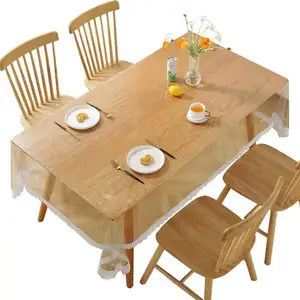 새로운 디자인 PVC 투명 플라스틱 시트 식탁보 롤 테이블 보호를위한 부드러운 유리 테이블 천