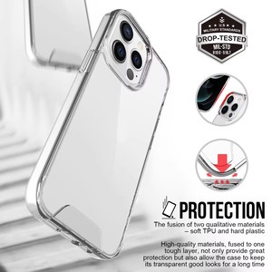 Spazio chiaro custodia <span class=keywords><strong>rigida</strong></span> per <span class=keywords><strong>iPhone</strong></span> 16 15 <span class=keywords><strong>Pro</strong></span> Max 14 13 12 <span class=keywords><strong>11</strong></span> XR XS 7 8 Plus paraurti <span class=keywords><strong>Cover</strong></span> per telefono antiurto con pacchetto - Product Image 6