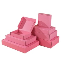 Caja de Envío Rosa Corrugada de Alta Calidad con Logotipo Personalizado Reutilizable, Caja de Envío Premium, Ideal para Regalos, Productos, Venta al por Menor