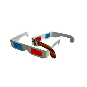 حار مبيعات للورق نظارات ثلاثية الأبعاد حمراء سماوي ورقة حمراء زرقاء نظارات أفلام ثلاثية الأبعاد مع طباعة مخصصة