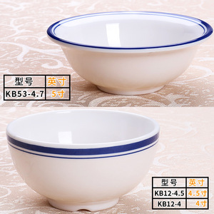 ชามข้าวเมลามีนสไตล์จีน ขนาด 4.5 นิ้ว สีพื้น ทรงกลม สำหรับร้านอาหาร - Product Image 3
