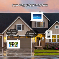 Système d'interphone vidéo multi-appartements Anjielo, 4 fils, Tuya Smart WiFi, écran tactile, caméra de sonnette résistante à l'eau