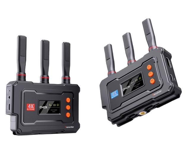 SYONG Upgrade 4K High-Definition 450m Wireless Transmitter Receiver One-to-Five Support Smart Channel Scan 2.4G/5G USB 258