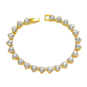 Pulsera de 8 mm de ancho con diseño de corazón de melocotón, estilo hip hop, moderna, versátil, para hombre, con personalidad, pulsera de corazón de melocotón, moda Tanjing - Product Image 1