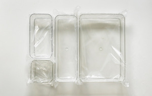Moderne Rechteckige Mehrzweck-Badezimmer-Organizer Aufbewahrung Transparente PET Umweltfreundliche Organisationsbehälter Schubladenorganizer - Product Image 6