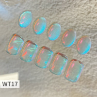 Ongles Aurora personnalisables bricolage presse sur ongles miroir poudre manucure paillettes frottage poussière