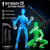 Figur Plastik Fluoresen Baru yang Dapat Dirakit, Sendi yang Dapat Digerakkan Sepenuhnya, Bersinar di Kegelapan Setelah Terkena Cahaya