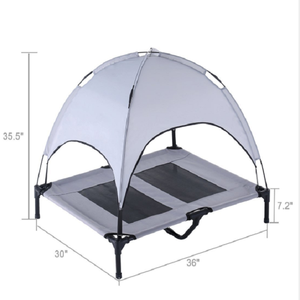 De Viaje al aire libre perro cama elevada para mascotas cama con dosel para acampar o playa - Product Image 5