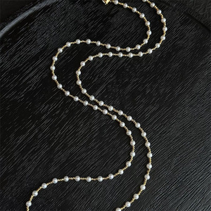 Collar de Perlas de Agua Dulce con Cabeza de Vaca de Plata Pura S925 de Lujo Ligero para Mujer, Cadena de Clavícula con Colgante de Cuerno de Vaca - Product Image 3
