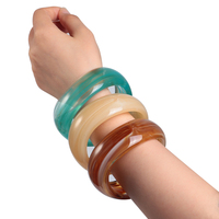 Mode femmes coloré acrylique gros bracelets motif ondulé irrégulier cadeau résine Bracelet large Bracelet bracelets pour les femmes