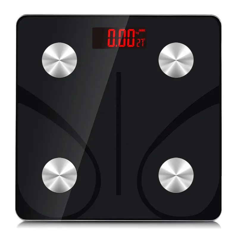 Skala pintar Digital nirkabel kecil untuk pengukur berat badan elektronik timbangan kamar mandi lemak tubuh