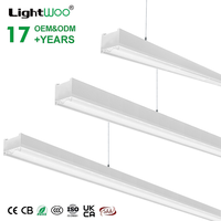 Luminaire linéaire LED moderne pour intérieur, forme personnalisée, luminaire suspendu, luminaire suspendu connectable, éclairage de bureau LED, éclairage moderne pour salle à manger