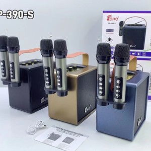 Di Động Cho <span class=keywords><strong>Bluetooth</strong></span> <span class=keywords><strong>FM</strong></span>/<span class=keywords><strong>AM</strong></span> Đài Phát Thanh Loa Với Khối Lượng Cao Không Dây Microphone Đa-Chức Năng Pin Powered Home Karaoke Bộ - Product Image 3