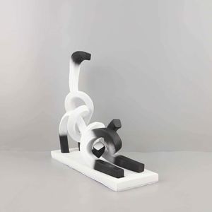 Ornement en résine moderne de style européen pour chat, décoration abstraite torsadée de luxe léger, écologique, pour chambre d'enfant - Product Image 2