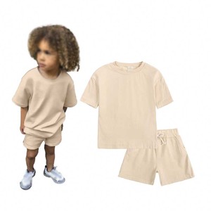 Set Estivo Casual per Bambini 1-13 <span class=keywords><strong>Anni</strong></span>, T-Shirt 100% Cotone Personalizzate, Completo Unisex con Maniche Corte - Product Image 4