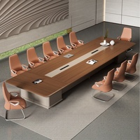 Nouvelle Table de Conférence Longue Style Blister, Moderne et Minimaliste, Grande Table de Réunion Rectangulaire pour Bureau