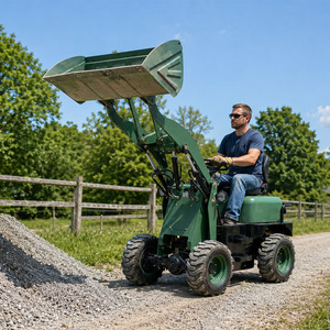 Mini-chargeuse sur pneus électrique 4x4 Grace Factory Direct avec pompe hydraulique et moteur multifonctionnel pour travaux de terrassement - Product Image 1
