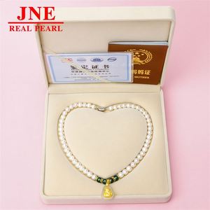 Natural Pearl Necklace Chalcedony Beads Hetian Gold Little Buddha Pearl Necklace Mother's Gift for <strong>Elders</strong> Mother's Day - Product Image 4