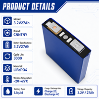 Sel Prisma LiFePO4 3.2V 27Ah Siap Las, 3000 Siklus, Cangkang Aluminium untuk Paket Baterai EV Ringan DIY