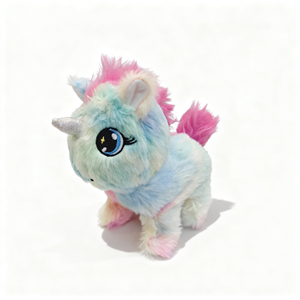 इलेक्ट्रिक यूनिलुश खिलौना-गा और चलने वाली छोटी रोशनी के साथ 20x10x22 सेमी प्लास्टिक और कपास सामग्री - Product Image 2