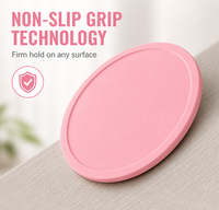 Sous-verre en silicone résistant à la chaleur, écologique, style bohème (jusqu'à 230°C) - Protection de table durable de 9 cm pour tasses à café chaudes et vapeur