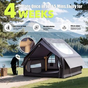 Ngoài trời gia đình Lều giá rẻ cắm trại Lều 3-4 người không thấm nước mùa đông Inflatable lều không khí - Product Image 6