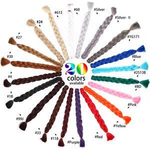 Extensions de cheveux synthétiques tressées Jumbo Braid vertes, 165g, douces, légères, bouclées, longues, vente en gros, trame simple pour tressage – Meilleures ventes - Product Image 6