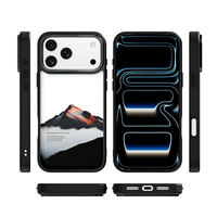 Coque de téléphone AG Feeling Black Edge avec dorure et design « Just Do It » pour iPhone 17, 17 Pro Max, 16 Pro, 15, 15 Pro Max – Coque magnétique