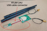Realtek RTL8812AU Çift Antenli Raspberry Pi Görüntü İletim 5G WiFi Alıcı-Verici Ağ Kartı Modülü RTL8812 RTL8812BU