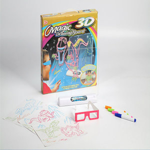 Magic 3D Drawing Board For Children Educational Art Toy With Markers And <b>Glasses</b> Age 3 6 Years - Product Image 1