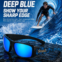 Lunettes de soleil polarisées pour hommes, style côte ouest, UV400, pour le sport, la pêche, le surf, le vélo, la moto