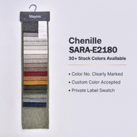Tissu de canapé en chenille teint en fil épais 400 g/m² certifié OEKO-TEX STANDARD 100 pour chaise moderne SARA-E2180