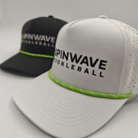 Casquette de baseball sportive personnalisée BSCI à séchage rapide, ajustable, 5 panneaux, logo brodé à la main, trou découpé au laser, imperméable, motif léopard Dobby