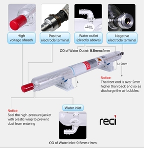 <span class=keywords><strong>Nouveau</strong></span> tube en verre pour laser CO2 Reci 100W-160W, longue durée de vie, haute qualité, certifié CE, garantie 1 an, livraison directe - Product Image 6