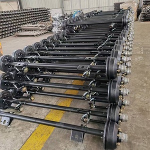 Nuovo Kit Assale Singolo Leggero da 3500 libbre con Timone Ribaltabile Completo, Mozzo Semi-Elettrico, Sospensione a Balestra da 2000-2200 libbre per Rimorchi in Acciaio - Product Image 5