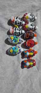 ลูกปัดแก้วทำมือสุดพิเศษทำจากพลาสติกขนาด20มม. ลูกปัดหลวมสีขาวสีดำสีแดงสำหรับทำเครื่องประดับ - Product Image 2