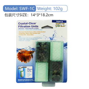 VENY'S Penn-<span class=keywords><strong>Plax</strong></span>-kit de filtro de acuario pequeño mundo, reemplazo de media core, bioesponja de carbono y zeolita de cristal, SWF-1/1C - Product Image 4