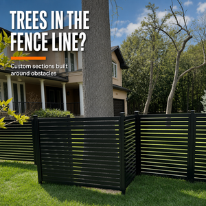 Cerca Horizontal de Aluminio Negro para Exteriores de Casas Modernas — Anticorrosión, Resistente a la Intemperie por 20 Años, Tamaño Personalizado Disponible - Product Image 5