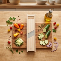 Mandoline professionnelle manuelle avec lame large en acier inoxydable, coupe-légumes réglable pour oignon et pomme de terre, gadget de cuisine écologique