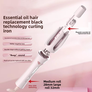 MESKY Nouveau produit Chauffage PTC pour usage domestique avec huile 28 mm ou 32 mm <span class=keywords><strong>Fer</strong></span> à friser automatique rose - Product Image 1