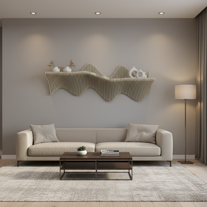 WD045 Estante Flotante Artístico para Colgar en la Pared, Decoración Ideal para el Hogar, la Oficina y Interiores Comerciales - Product Image 3