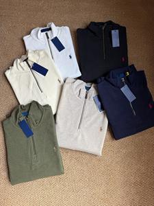 RL Sweat à capuche sans manches en coton brodé, écologique, ODM, à demi-zip, col montant, coupe ample, style américain, automne - Product Image 1