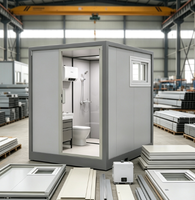 Salle de bain modulaire préfabriquée intégrée en acier préassemblé pour chantier de construction, camping