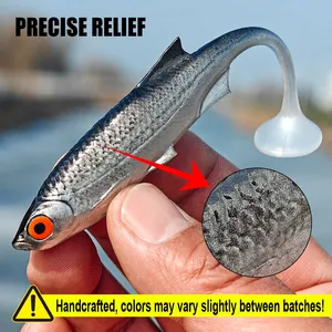 Leurre souple de simulation Spinpoler 11 cm, appât artificiel réaliste avec écailles pour la pêche en eau salée (perche, <span class=keywords><strong>brochet</strong></span>, <span class=keywords><strong>brochet</strong></span> d'eau douce) - Product Image 3