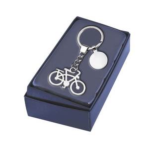 Porte-clés de vélo avec breloque pièce de monnaie, accessoire en métal en forme de vélo - Product Image 2