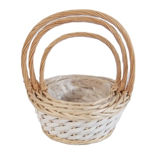 Willow Wicker Woven Garden <strong>Basket</strong> Wall <strong>Hanging</strong> <strong>Baskets</strong> - Product Image 1