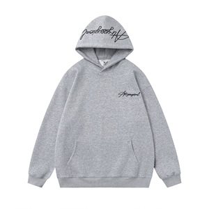 Sweat-shirt unisexe original <span class=keywords><strong>vintage</strong></span> de style américain rétro en coton lourd à capuche avec broderie multi-lignes et fermeture éclair - Product Image 6