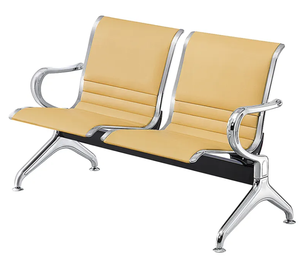 Fauteuil d'attente moderne en cuir <span class=keywords><strong>rose</strong></span> doré, <span class=keywords><strong>chaise</strong></span> de réception luxueuse rembourrée pour salon, <span class=keywords><strong>bureau</strong></span>, extérieur, salle d'attente d'hôpital - Product Image 3