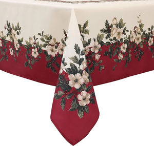 Mantel navideño de 60 "x 84", mantel de poliéster resistente al agua con estampado Floral, mantel para comedor interior, decoración navideña - Product Image 2